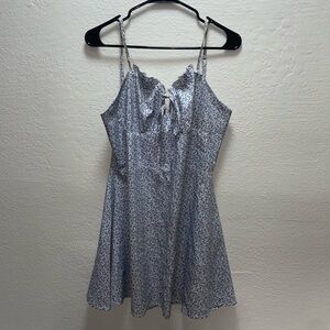 CBR XL floral white and blue mini dress